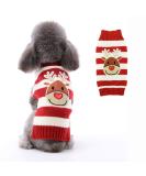 Christmas Dog Sweater | Warm Knit Turtleneck for Puppies | Reindeer Pattern Petcare Gift - Buy Online on GoSupps.com