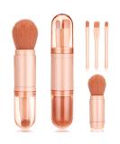 4 in 1 Travel Makeup Brushes Set - Portable Retractable Foundation Blush Eye Shadow & Concealer Brushes - Cruelty-Free for Women - Buy Online on GoSupps.com