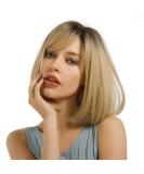 Morica Ombre Blonde Wig with Bangs - 14 Short Synthetic Bob for Women | Heat-Resistant, Perfect for Daily Wear & Parties - Buy Online on GoSupps.com