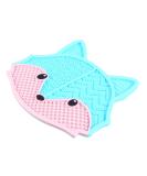 Buy Fox Scrub Makeup Cleaning Mat - Portable Brush Cleaner 17x15cm Blue | Essential Makeup Tools & Supplies for Flawless Cosmetics - Buy Online on GoSupps.com