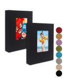5x7 Photo Album 2 Pack - Holds 52 Pictures - Linen Cover - Front Window - Black Fabric - Small Size 5x7 Inches - Buy Online on GoSupps.com