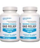 Maximum Strength Gas Relief Softgels 250mg - 200 Count - Relieve Pressure, Bloating & Discomfort - Comparable to Gas-X & Phazyme - Buy Online on GoSupps.com