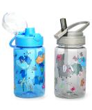 Home Tune 16oz Kids Water Bottle - BPA Free, Leak-Proof, Cute Elephant & Dinosaur Design - 2 Pack - Buy Online on GoSupps.com