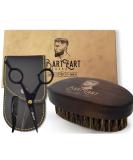 Bartzart Bartscher Klein for Men | Wild Boar Bristle Beard Brush & Comb Set | Premium Beard Care & Gift (Shears & Brush) - International Shipping Available - Buy Online on GoSupps.com