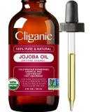 Cliganic USDA Organic Jojoba Oil - 100% Pure, Cold Pressed, Hexane Free - 2oz | For Hair & Face - Base Carrier Oil - Buy Online on GoSupps.com