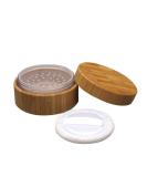 30g Portable Bamboo Makeup Container - Eco-Friendly DIY Cosmetic Jar with Sponge for Loose Powder & Foundation - Buy Online on GoSupps.com