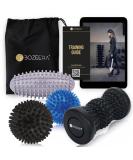 Hedgehog Ball Foot Massage Set | 1 Foot Massager 2 Nubby Massage Balls Oval Spiked Ball | Foot Roller for Back Legs & Feet | Includes Video Poster & Bag | International Shipping Available - Buy Online on GoSupps.com