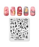 KADS Nail Stamping Plate Chinese Style Nail Art Stamp Template bamboo Lotus DIY Image Template Manicure Stamping Plate Stencil Tools (CN026) - Buy Online on GoSupps.com
