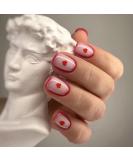 24 Pcs Valentine's Day Press-On Nails | Red Heart Ballerina Acrylic Full Cover | Perfect for Women & Girls - Buy Online on GoSupps.com