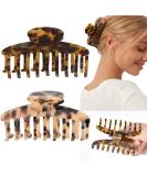 Big Claw Hair Clips 3.8 Inch Tortoise Banana Hair Clips for Women Girls Thin Hair French Design Celluloid Leopard Print Strong Hold Hair Clips for Thick Hair , 2 Color Available (2 Packs) - Buy Online on GoSupps.com