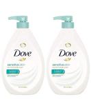 Dove Sensitive Skin Body Wash Pump 34 Fl Oz - Pack of 2 - Buy Online on GoSupps.com