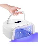 Rechargeable 60W UV LED Nail Lamp - Professional Gel Nail Light with Auto Sensor 4 Timer Settings & LCD Display | Perfect for Nail Art - Buy Online on GoSupps.com