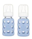 Lifefactory 4oz Glass Baby Bottle 2pk (Blanket) - Buy Online on GoSupps.com