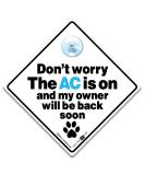 Dog AC Shield - Car Sign for Pet Safety | Climate System Sign | 14x14 cm Suction Cup Dog-Air Change Sign - Buy Online on GoSupps.com