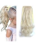 Iluu Curly Ponytail Extension 50cm 90g - #60 Platinum Blonde Synthetic Clip-In Hair Extension for Stunning Ponytails - Buy Online on GoSupps.com