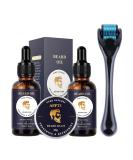 Bart Growth Kit for Men | Handmade Oil & Balm | 0.5mm Derma Roller | Perfect Gift for Spotty Beards | Anniversary & Birthday - Buy Online on GoSupps.com
