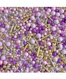 Luxury purple lilac pink metallic gold edible sprinkles cakes pearls chocolate balls cupcake cookies cake toppers 100s and 1000s eid wedding Easter birthday baking decoration PERFECTLY PURPLE - Buy Online on GoSupps.com