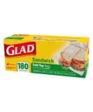 Glad Fold Top Sandwich Bags - 180-Count Plastic Bags | Convenient Food Storage Solution - Buy Online on GoSupps.com