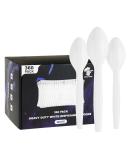 360 Pack White Disposable Spoons - Heavy Duty Plastic Cutlery Set - Buy Online on GoSupps.com