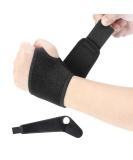 Adjustable Wrist Brace for Sports - Carpal Tunnel Support for Men & Women | Medium Left Hand - Black - Buy Online on GoSupps.com