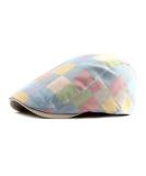 Gudessly Mens Adjustable Colorful Striped Plaid Ivy Newsboy Cap - Pink - Buy Online on GoSupps.com