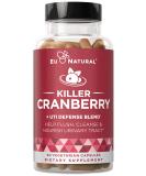 Eu Natural Killer Cranberry Urinary Tract Supplement  Clinically Studied Ingredients  9 Extract UTI Defense Blend for Urinary Tract Health Protection  60 Fast-Acting Cranberry Pills for Women & Men - Buy Online on GoSupps.com