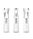 Houseables Continuous Spray Water Bottle 12 Oz - 3 Pack, Ultra Fine Mist Sprayer, BPA Free, Pressurized Mister for Stylist, Salon, Barber, Plant - White - Buy Online on GoSupps.com
