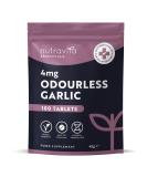Nutravita Odourless Garlic Tablets - High Strength 180 Vegan Tablets - 6 Month Supply - Made in UK - Easy to Swallow - Buy Online on GoSupps.com