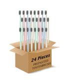 DR.PERFECT Prepasted Charcoal Toothbrushes - Pack of 24 | Individually Wrapped in Sealed Paper Bags - Buy Online on GoSupps.com