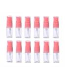 12Pcs 10ml/0.34oz Clear Lotion Pump Bottle with Pink Press Pump Head Empty Refillable Makeup Cosmetic Toiletries Liquid Container Dispenser for Emulsion Body Wash Shampoo - Buy Online on GoSupps.com