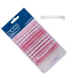 Poniks Constant Waves Wickler - 7mm Curly Winder for Permanent Wave Set - 12 Small Cold Well Winders with Round Rubber Bags - Pink & White - Buy Online on GoSupps.com