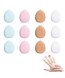 Sibba 12 Pieces Sponges Powder Puff with Finger Holder Strap - Mini Beauty Blender Makeup Pads for Liquid Foundation - Halloween Costume Festival Cosmetics - Wet & Dry Tool - Buy Online on GoSupps.com
