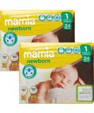 ALDI Mamia Newborn Nappies Size 1 - 48 Nappies (2 Packs of 24) - Buy Online on GoSupps.com