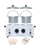 Professional Double Wax Warmer Hair Removal Machine | Adjustable Temperature | 110V | Includes 100 Wooden Craft Sticks - Buy Online on GoSupps.com
