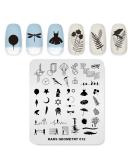 KADS Nail Art Stamping plate Nail Template Nail Art Design Tool Nail DIY Design Image Plate (GE012) - Buy Online on GoSupps.com