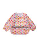 Little Dimsum Long Sleeve Waterproof Feeding Bib with Large Pocket - Red Triangles - Buy Online on GoSupps.com