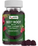 YumVs Beet Root Gummies with Tart Cherry Extract - Boost Blood Circulation & Antioxidant Support - Delicious Berry Flavor - 60 Count - Buy Online on GoSupps.com