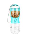JOPHEK Portable Pet Drinking Bottle - 300ml Leak-Proof Dog & Cat Water Bottle with 100ml Food Mug & Activated Carbon Filter - Ideal for Daily Walks & Travel - Blue - Buy Online on GoSupps.com