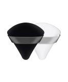 QLines Powder Puff 2 Pcs - Triangle Powder Puffs - Soft & Resuable Foundation Makeup Sponge with Silky Ribbon - Perfect for Pressed and Loose Powder Dry & Wet Makeup Black White - Buy Online on GoSupps.com