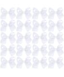 20Pcs 4" Hair Bows Grosgrain Ribbon Solid Color Hair Bow with Alligator Clips Hand-made Toddler White Bows Hair Accessories for Girls Kids Children Little Teen (White) - Buy Online on GoSupps.com