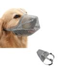 Breathable Mesh Dog Muzzle - Adjustable for Small Medium & Large Dogs | Prevents Biting Chewing & Barking - Gray (M) - Buy Online on GoSupps.com