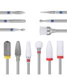 SPHTHPY 12PCS Nail Miller Attachments - Professional Ceramic Tungsten Alloy Nail Milling Cutters for Gel & Acrylic Nails | Manicure & Pedicure Accessories - Buy Online on GoSupps.com