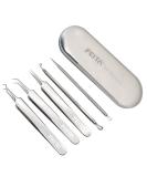 FEITA Blackhead Remover Kit - 5 Pcs Acne Tweezers & Extractor Set with Travel Case - Buy Online on GoSupps.com