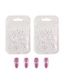 200PCS 3D Heart Nail Art Charms - Clear Acrylic Rhinestones for Women & Girls DIY Manicure - Buy Online on GoSupps.com