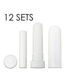 Buy Essential Oil Aromatherapy Nasal Inhaler Tubes - 12 Empty Vapor Inhalers with Wicks - White - Perfect for International Shipping - Buy Online on GoSupps.com