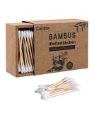 Bamboo Cotton Swabs 200pcs | Double Tipped Wooden Vegan Swabs - Recyclable & Biodegradable | Ear & Makeup Cleaning - Buy Online on GoSupps.com