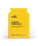 Vitl Cognitive Multivitamin Daily Supplement - 60 High Strength Capsules with Zinc Selenium & Manganese - Supports Immunity Promotes Cognitive Health & Protects Cells from Oxidative Stress Cognitive Multi 60 count (Pack of 1) - Buy Online on GoSupps.com