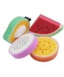 3-Piece Fruit Shaped Cartoon Bath Sponge Set | Bathroom Cleaning Supplies - Buy Online on GoSupps.com