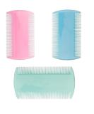 Double-Sided Lice Combs Set - 3 Multicolor Nit Combs for Removing Head Lice Nits and Fleas - Buy Online on GoSupps.com