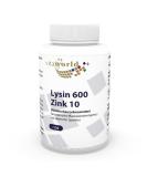 Vita World L-Lysine 600mg + Zinc 120 Vegetarian Capsules - Made in Germany | Premium Quality - Buy Online on GoSupps.com